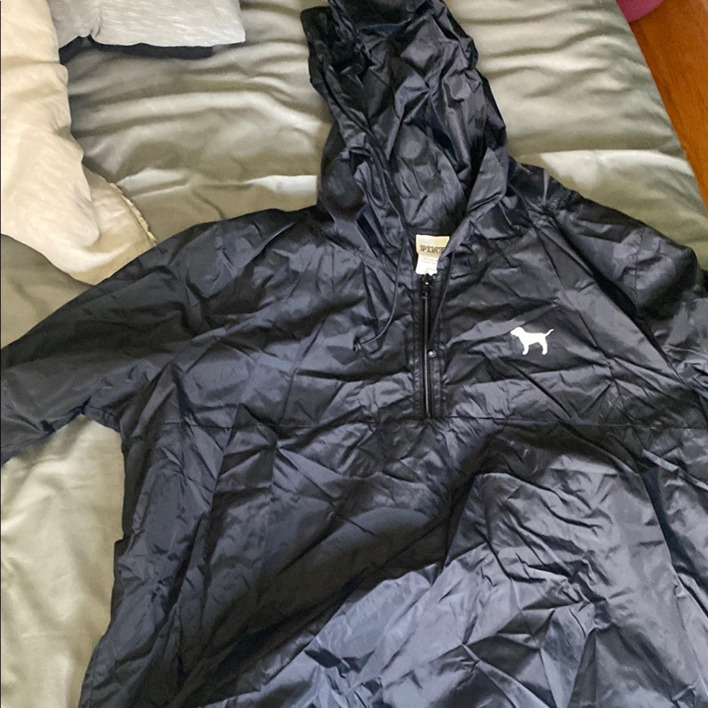 Victoria Secret Black Hooded Windbreaker